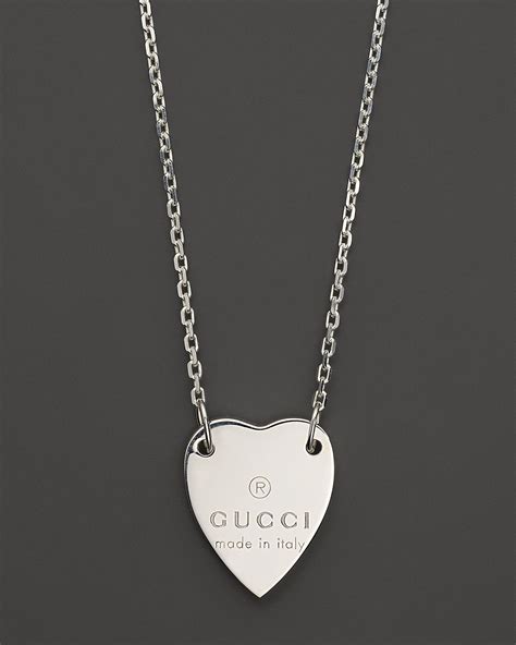 gucci trademark heart necklace|gucci love heart necklace.